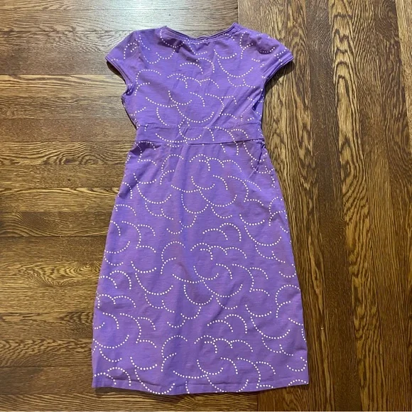Boden Purple Jersey Cloud Dot Dress Size 2P - Picture 4 of 7